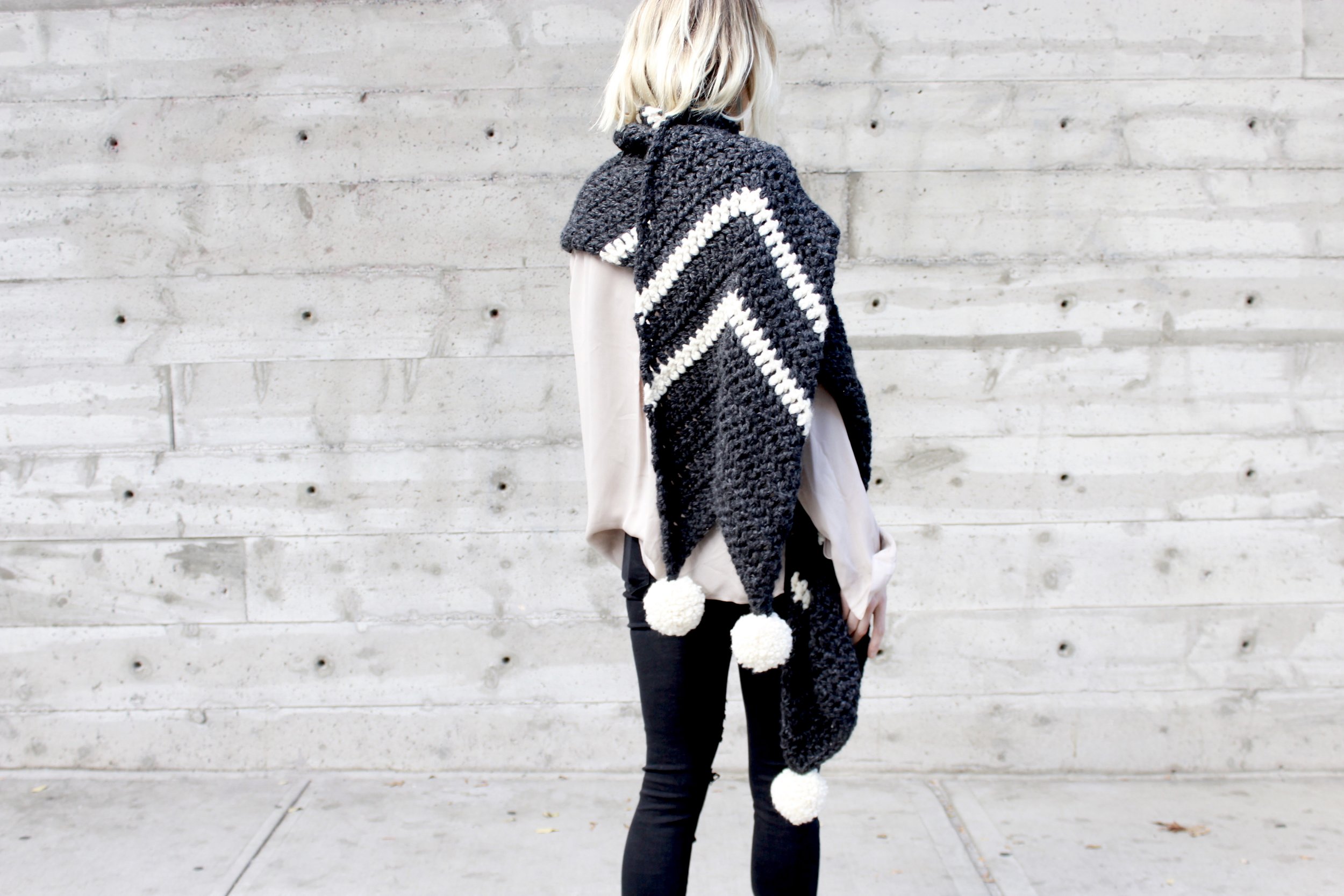 Columbia Chevron Super Scarf Pattern — Two of Wands